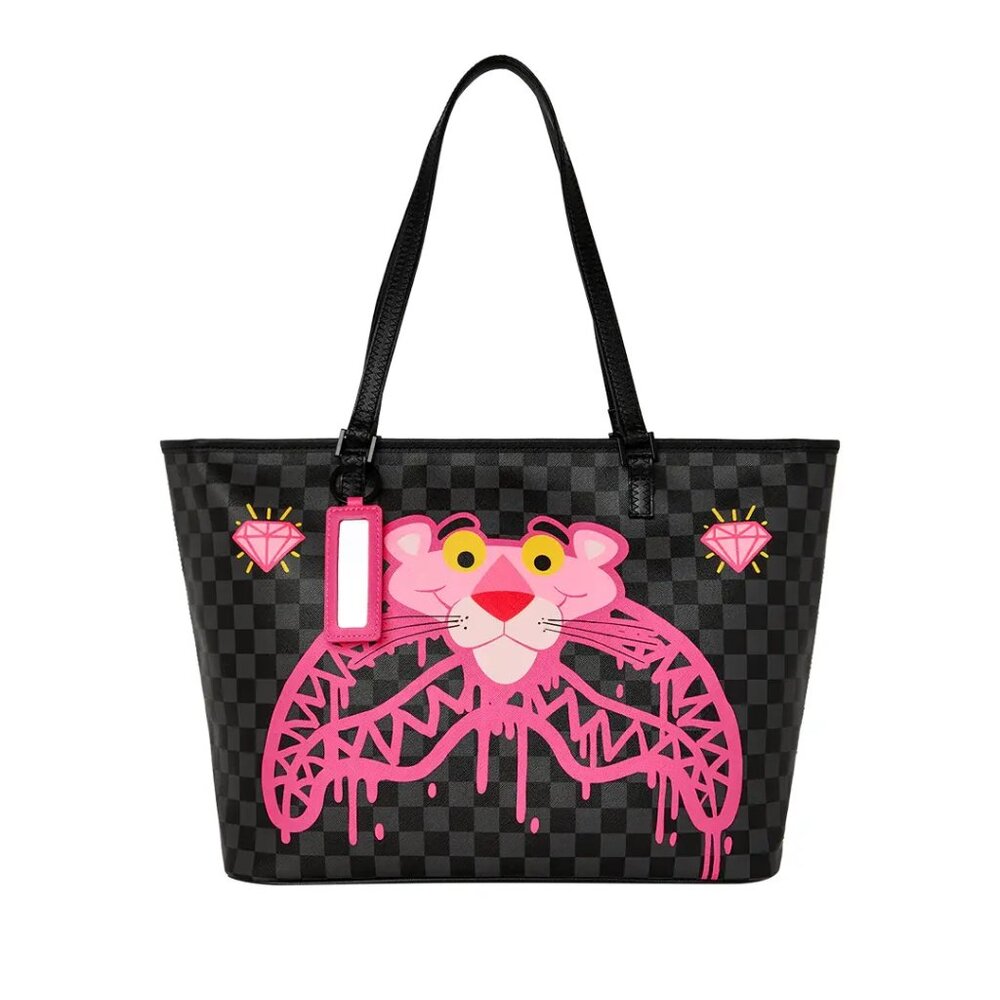 SPRAYGROUND PINK PANTHER DRIPPY DIAMONDS TOTE